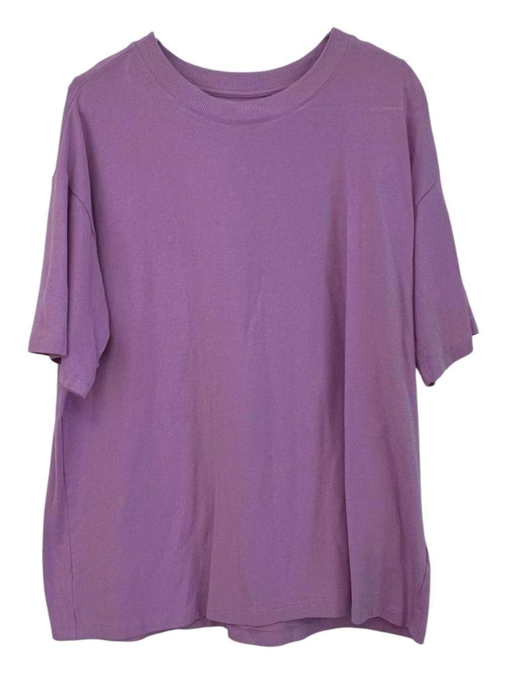 TEK GEAR On The Go Woman’s Relaxed Lavender Crewneck T-Shirt Size Large